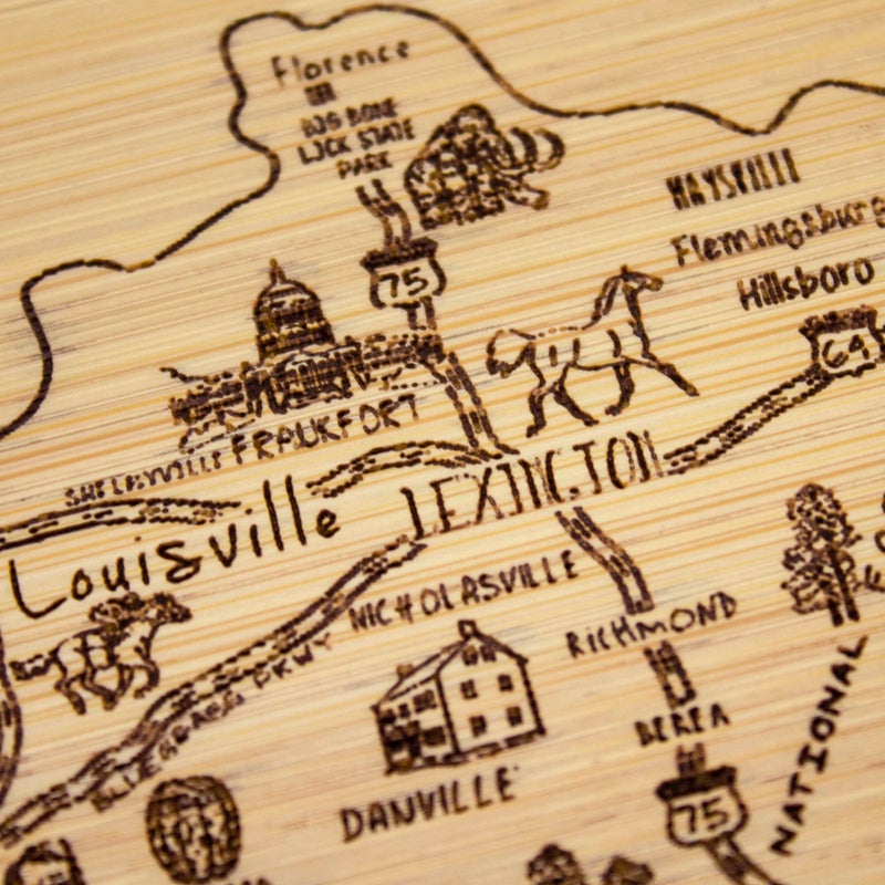 Totally Bamboo A Slice of Life Kentucky State Serving and Cutting Board  11"" x 8.75"" - Image 4